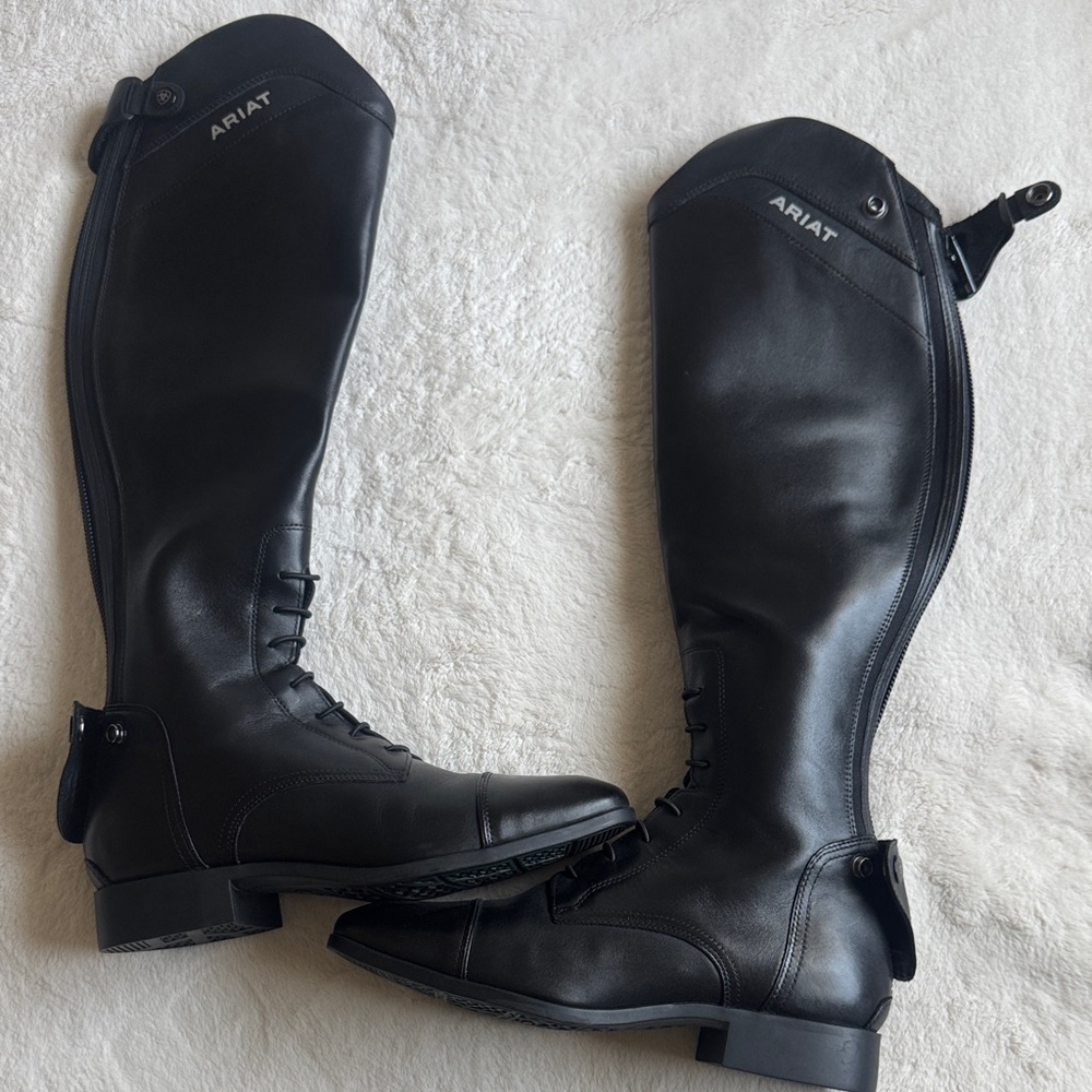 Ariat Women’s 10 US Palisade Calf: Reg Height: Short Black Tall Riding Boots - Picture 9 of 16